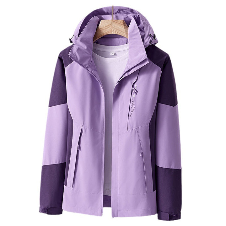 Unisex Atmungsaktive Softshell-Outdoorjacke im Colorblock-Design mit regulierbarer Kapuze und verdecktem Zweiwege-Reißverschluss Echo Archiv