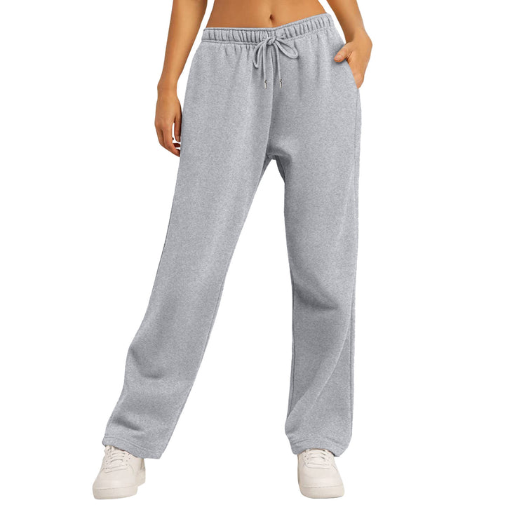 Damen nan weite High‑Waist Loungewear‑Jogginghose mit elastischem Bund Kordelzug und Seitentaschen Echo Archiv