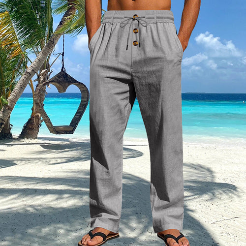 Herren luftige Strandhose mit verstellbarem Kordelzug und praktischen Seitentaschen Echoarchiv