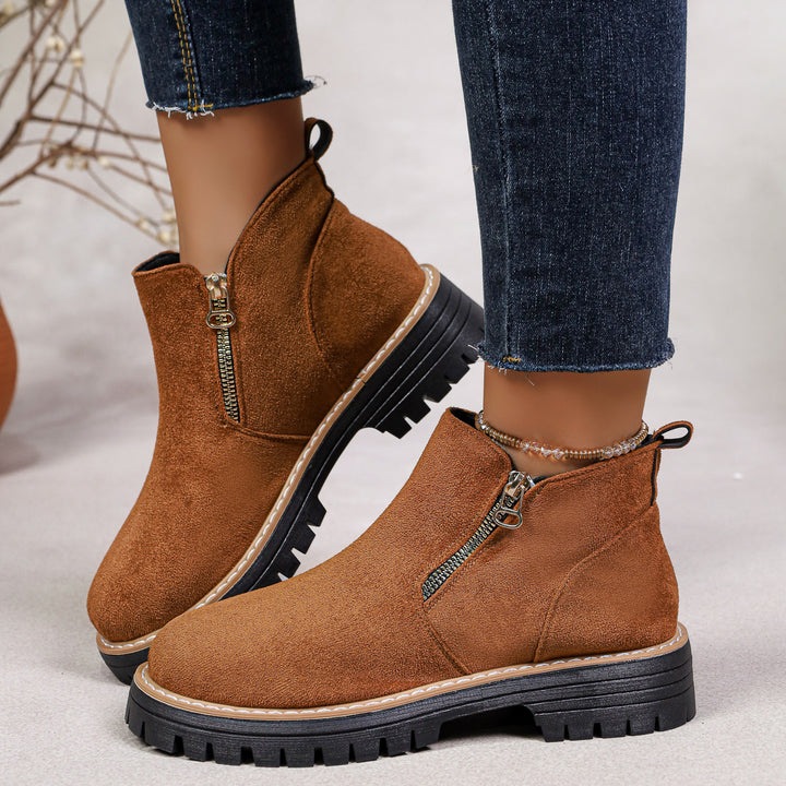 Damen Stylische Ankle Boots mit Reißverschluss Echo Archiv