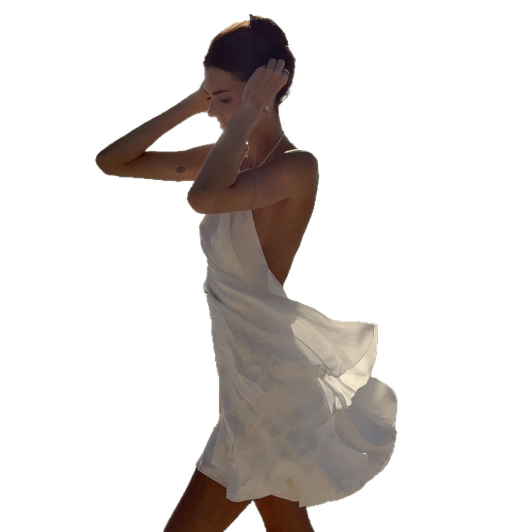 Damen luftiges Maxikleid mit eleganter Schnürung Echo Archiv