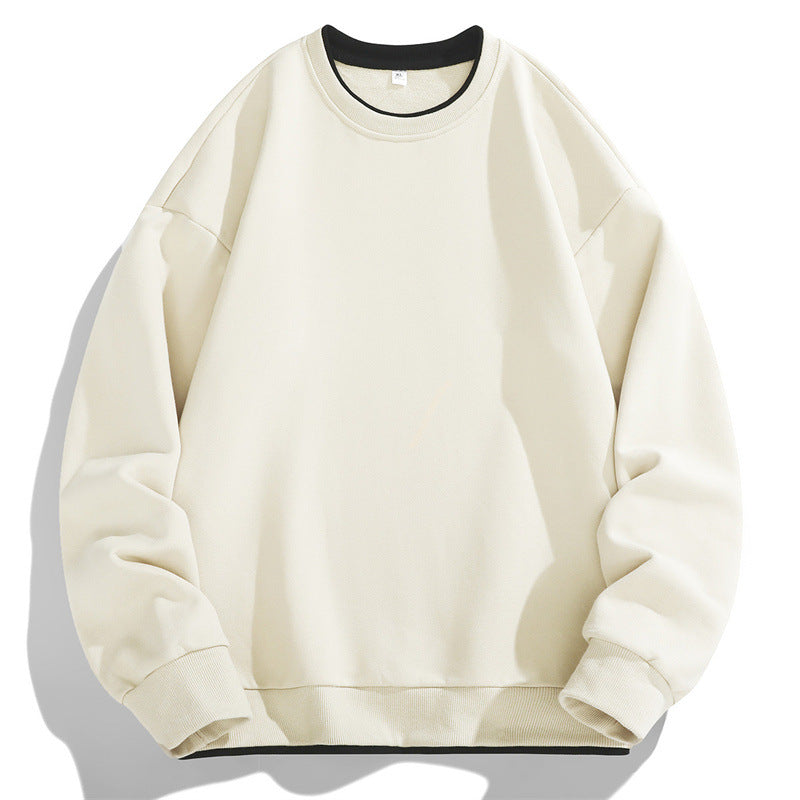 Herren Oversize Sweatshirt mit Lagenlook Rundhals und gerippten Bündchen – Marzano