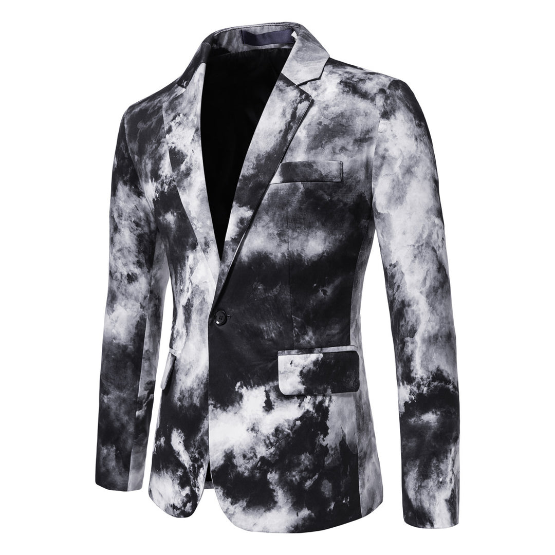 Herren eleganter Blazer im modernen Wolkenmuster Echoarchiv