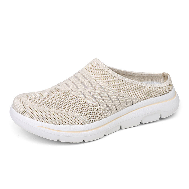 Damen nan atmungsaktive Strick-Slipper Clog mit orthopädischem Memory-Schaum-Fußbett Echo Archiv