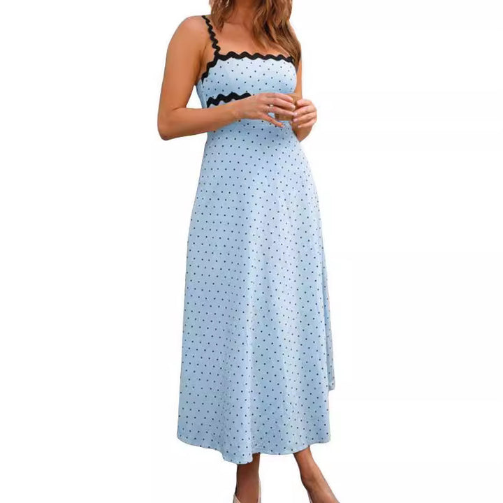 Damen Maxikleid mit Spitze und verspieltem Polka-Dot-Muster Echo Archiv