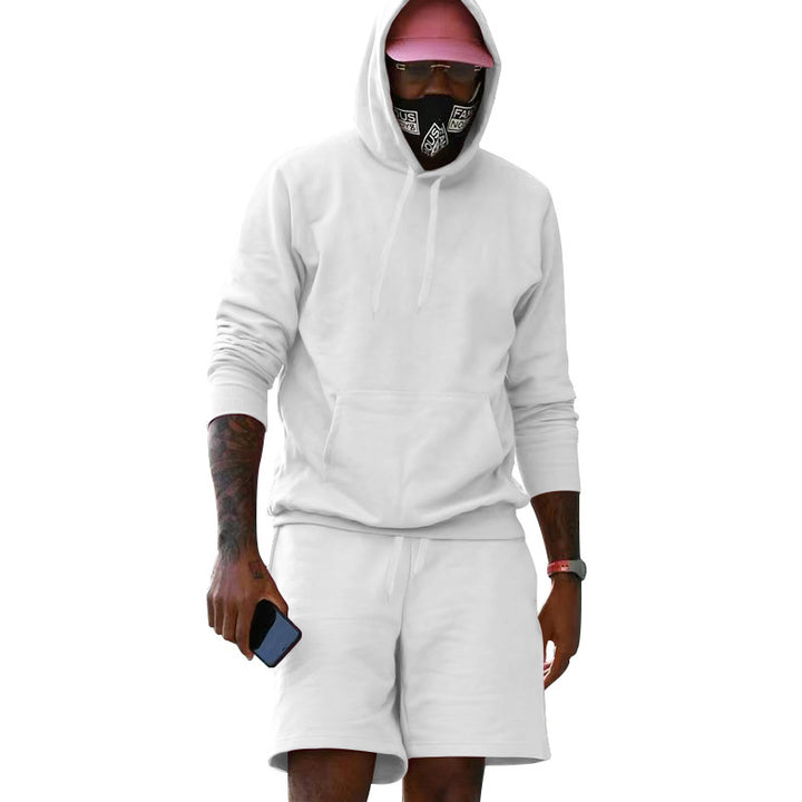 Herren Sportliches Hoodie- und Shorts-Set Echoarchiv