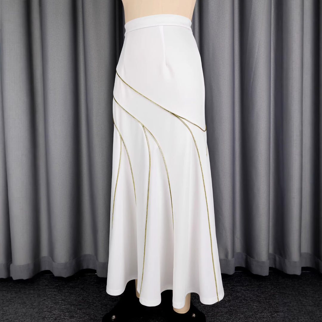 Damen eleganter Rock mit geschwungenen Ziernähten Echo Archiv