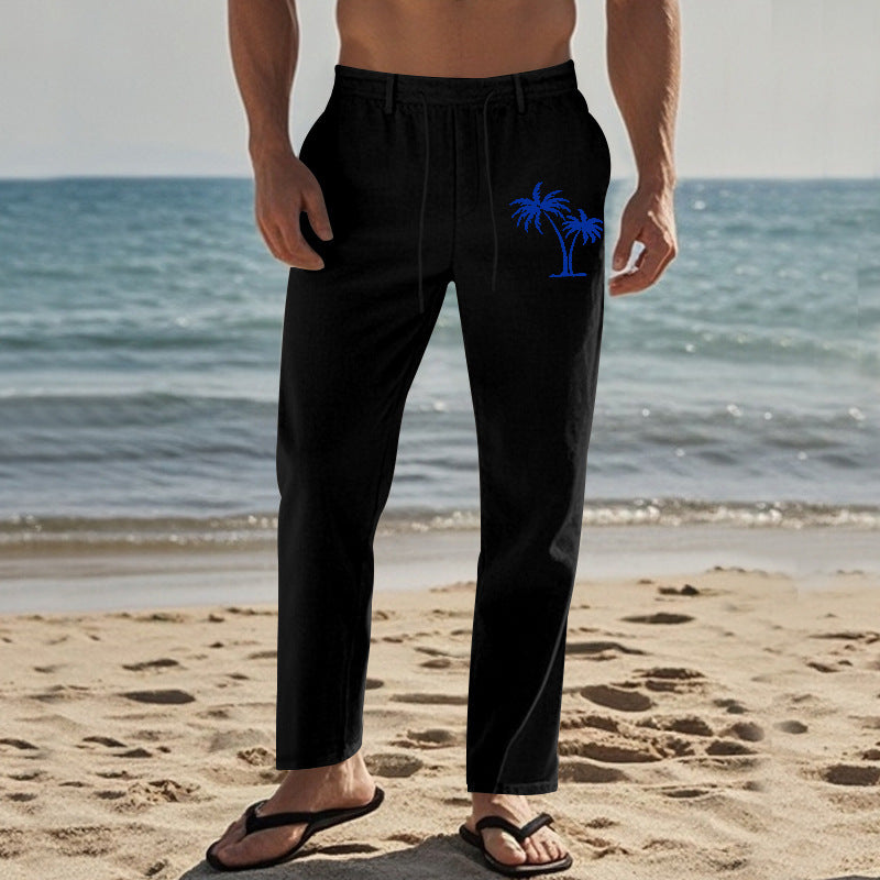 Herren lässige Strandhose mit elastischem Bund und praktischen Taschen Echoarchiv