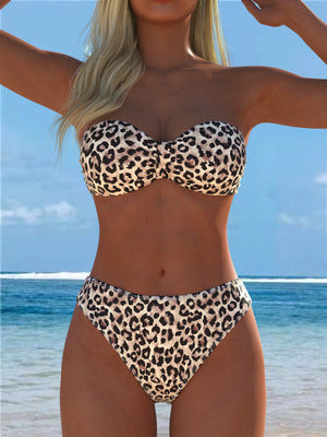 Damen Bandeau-Bikini mit hochwertigem Animal-Print und optimalem Tragekomfort Echo Archiv
