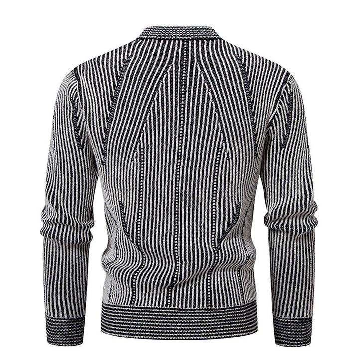 Herren elegante Strickjacke mit V-Ausschnitt und feinem Kabelmuster Echoarchiv