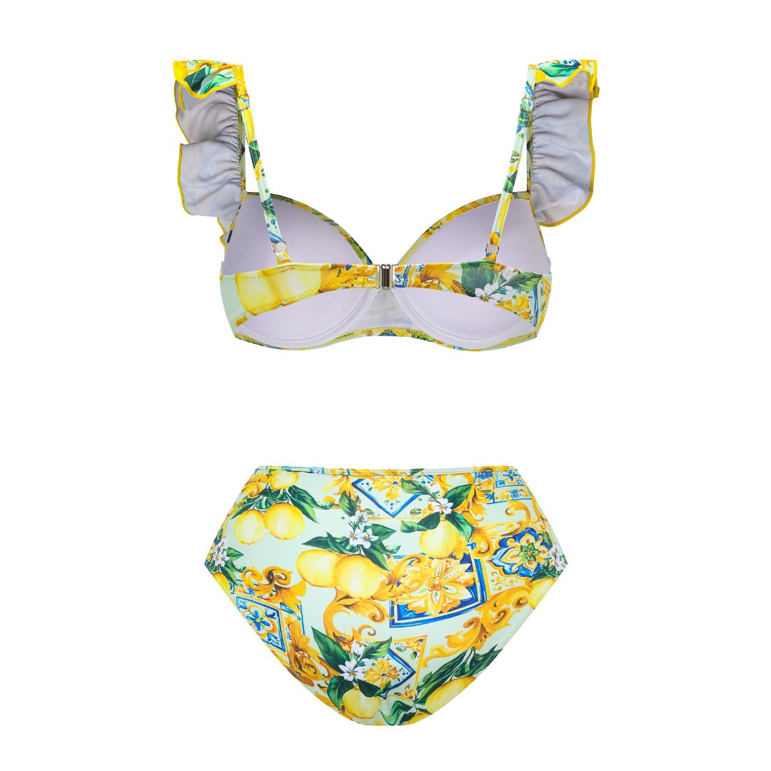 Damen Bikiniset mit elegantem Rüschendesign und maxi Rock Echo Archiv