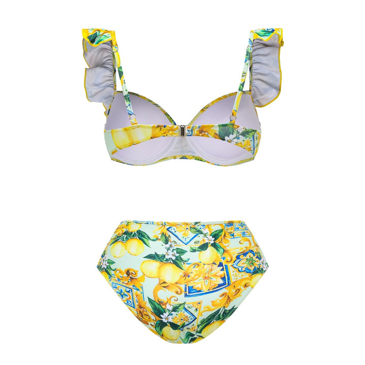 Damen Bikiniset mit elegantem Rüschendesign und maxi Rock Echo Archiv
