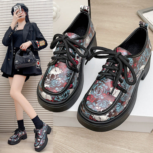 Damen Modische Plateausneaker mit floralem Muster und ausgefallenem Design Echo Archiv