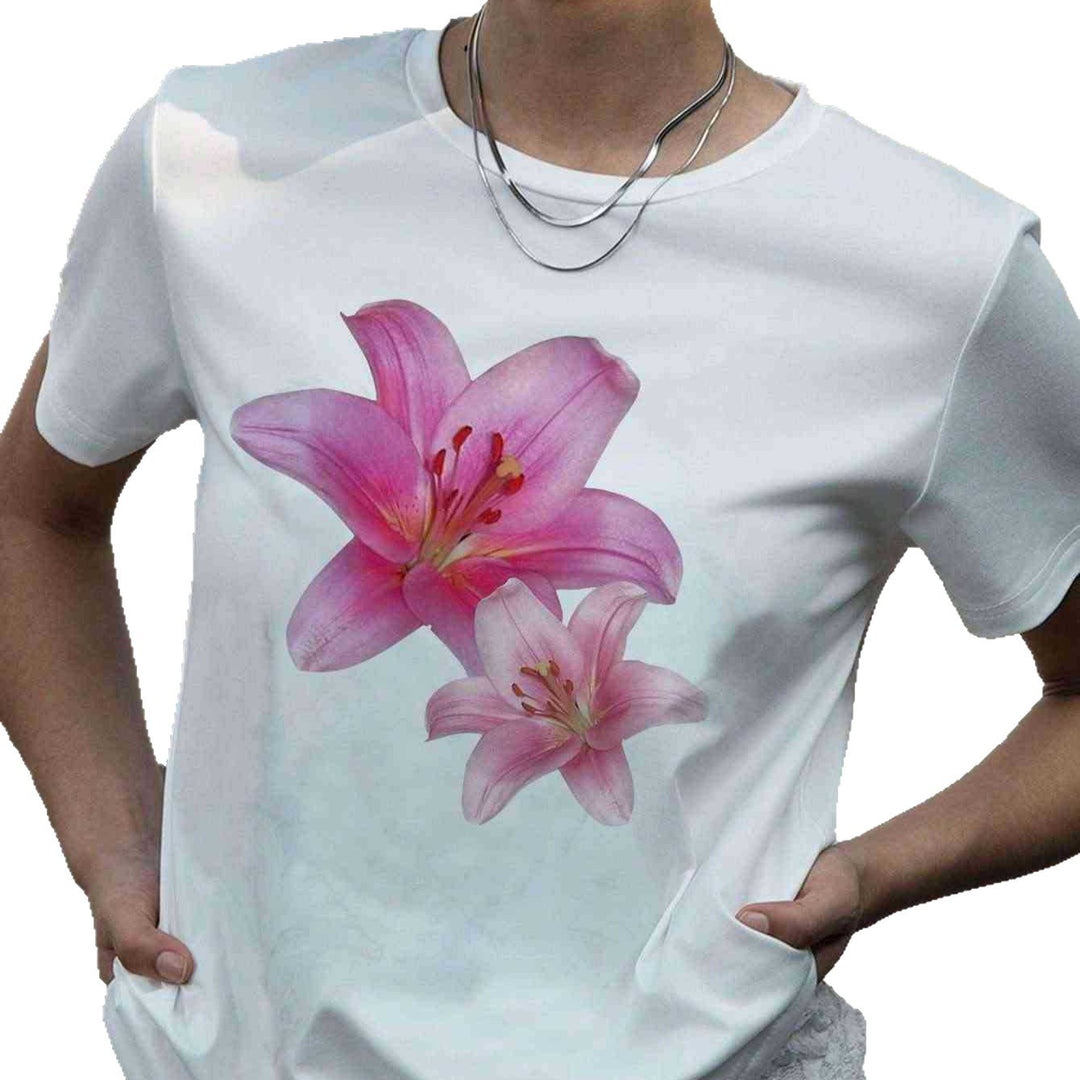 Damen T-Shirt mit floralem Druck und Komfortschnitt Echo Archiv