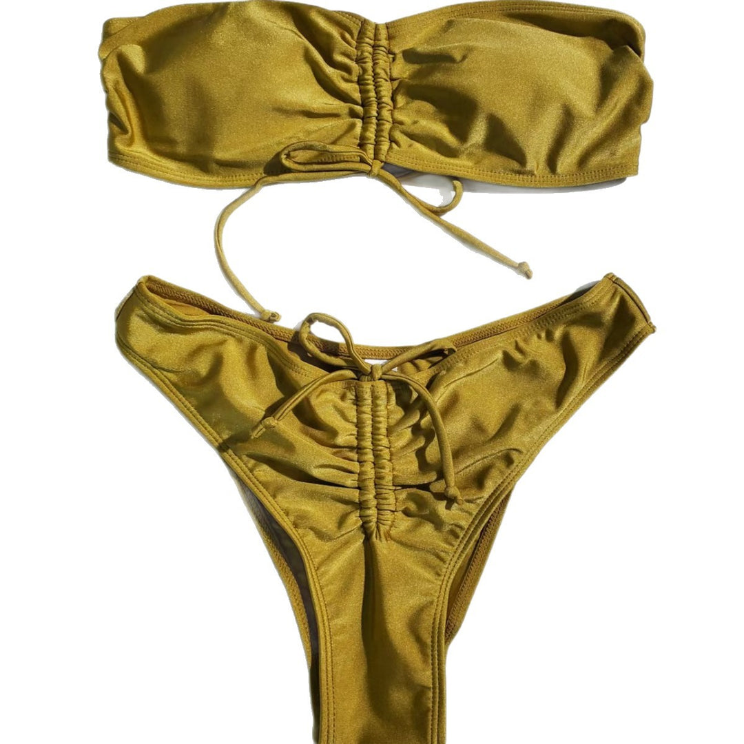 Damen Bandeau-Bikini mit verstellbaren Rüschen Echo Archiv