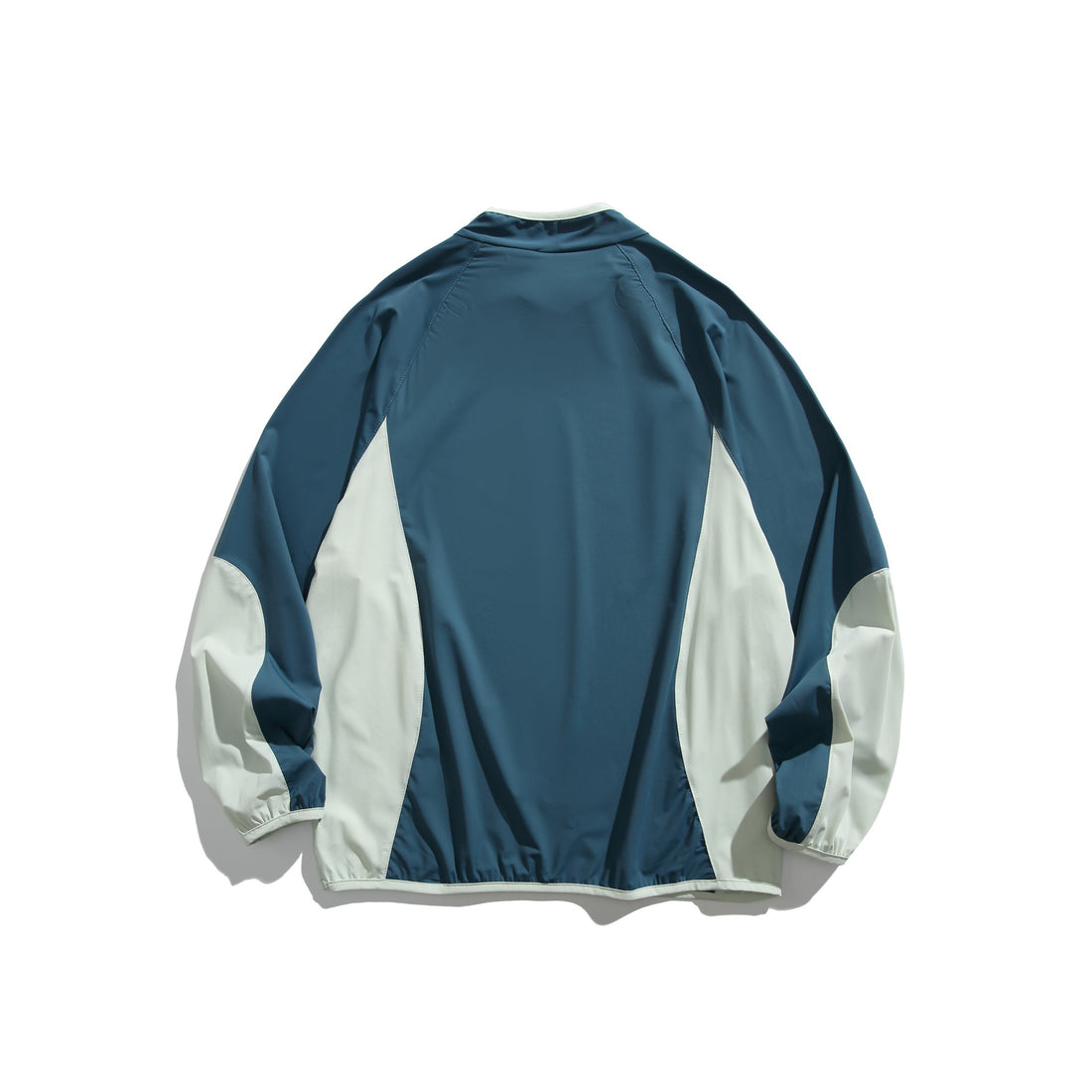 Unisex Oversize Windbreaker-Pullover mit Stehkragen und Kontrastpaneelen Echoarchiv