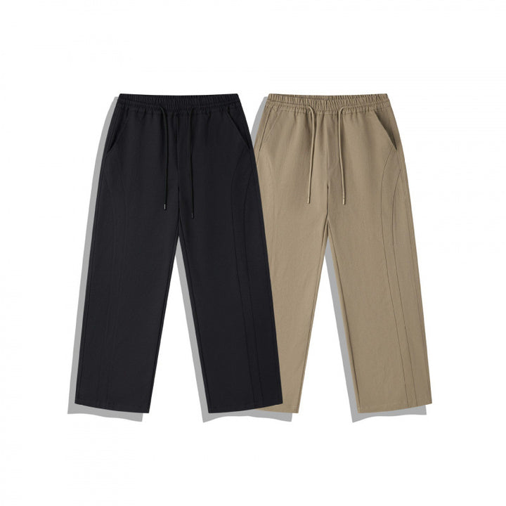 Unisex Weite Relaxed-Hose mit elastischem Bund, Tunnelzug und dekorativer Nahtführung Echo Archiv