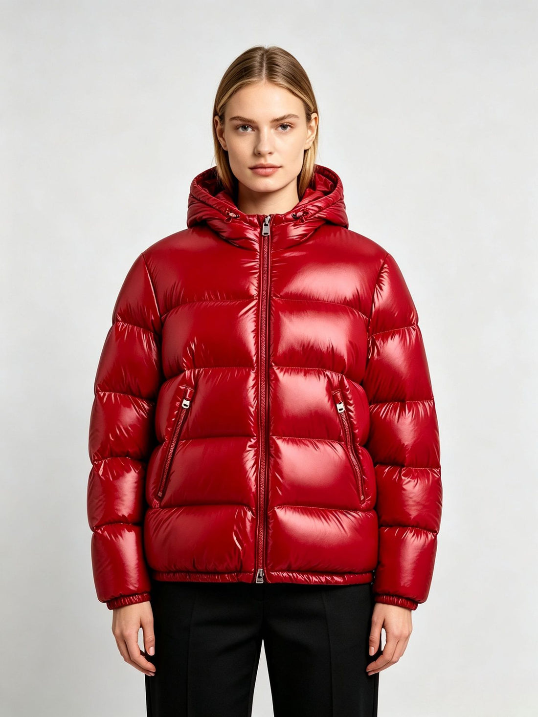 Damen Stylische Daunenjacke mit Kapuze – Célinea