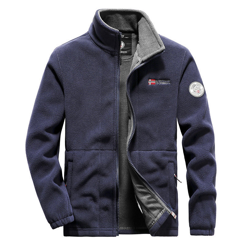 Herren nan hochwertige Microfleece-Outdoorjacke mit Stehkragen, durchgehendem Reißverschluss und isolierendem Fleece-Innenfutter Echo Archiv
