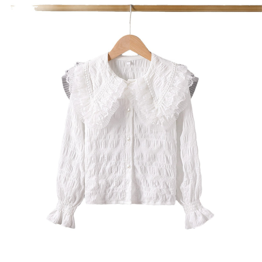 Damen Bluse mit voluminösem Rüschenkragen Echo Archiv