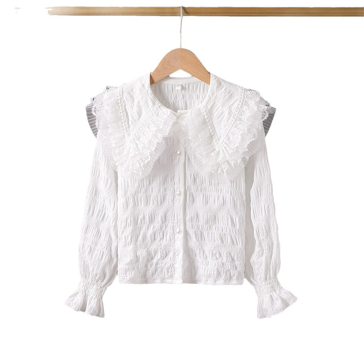 Damen Bluse mit voluminösem Rüschenkragen Echo Archiv