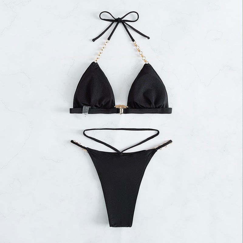 Damen Triangle-Bikini mit zarten Kettenverzierungen Echo Archiv