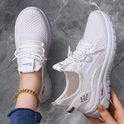 Damen nan sockenähnlicher Strick-Fit Sneaker mit elastischer Schnürung, gelochter Fersenverstärkung und dämpfender Plateau-Sohle Echo Archiv