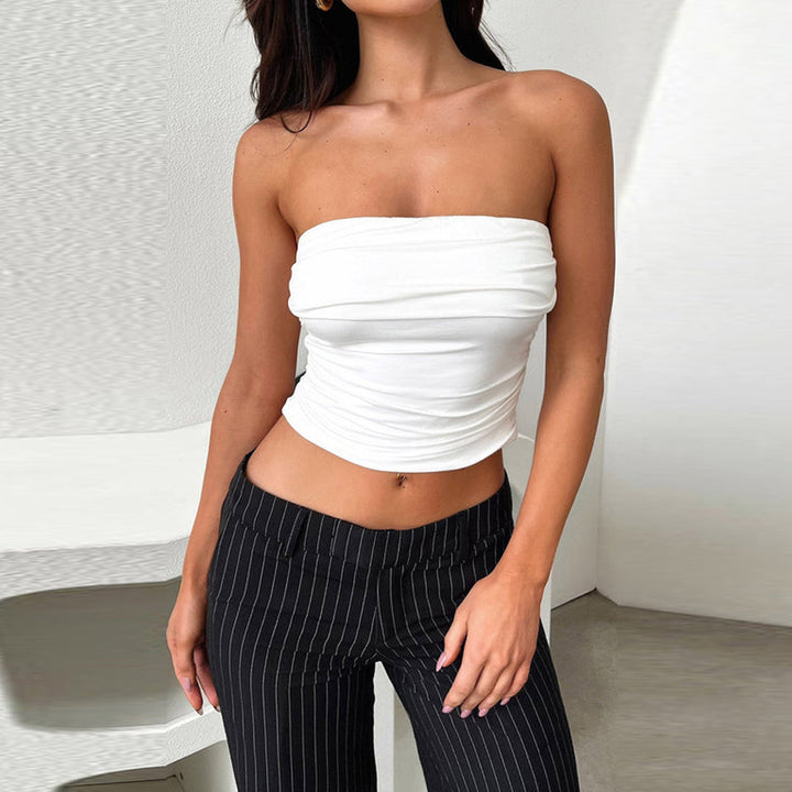 Damen Bandeau Top mit gerafftem Design Echo Archiv