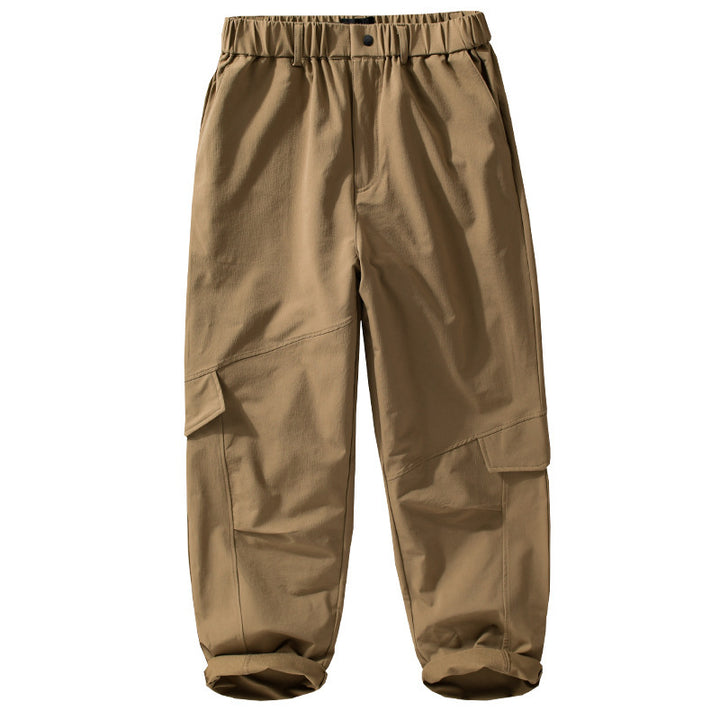 Herren Cargo-Hose im Utility-Look mit Relaxed-Fit, Mehrfach-Beintaschen und elastischem Bund Echoarchiv