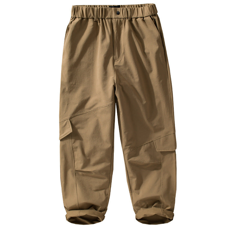 Herren Utility-Cargo-Hose mit elastischem Bund, Knieabnähern und Klappentaschen Echoarchiv