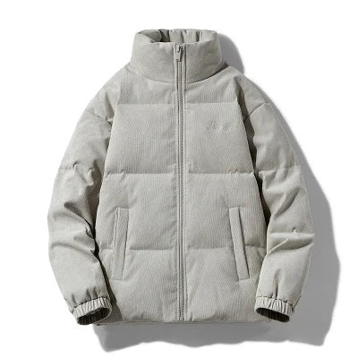 Herren Wattierte Steppjacke mit Stehkragen und Cordoptik Echoarchiv