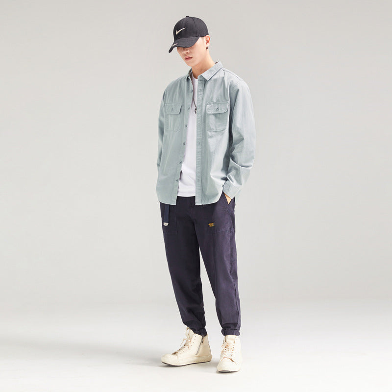 Herren Overshirt aus Baumwoll‑Twill mit Pattentaschen und Relaxed‑Fit Echo Archiv
