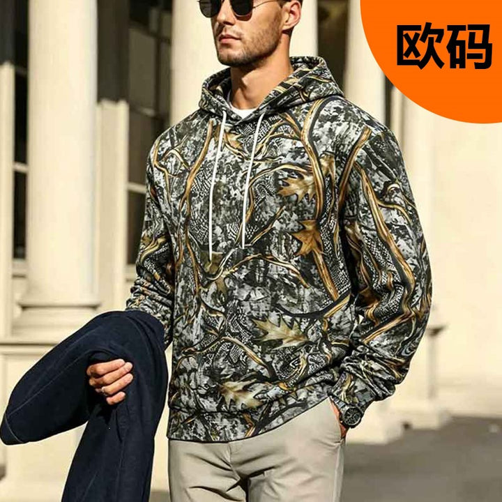 Herren Gemusterter Kapuzenpullover Echo Archiv