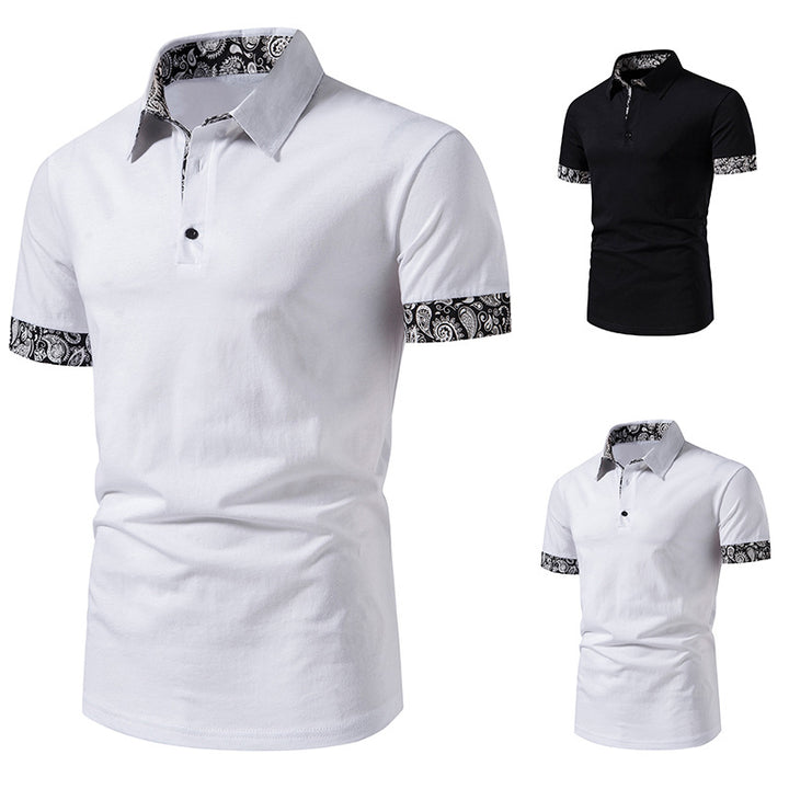 Herren Poloshirt mit modernem Paisleymuster und sportlichem Schnitt Echoarchiv