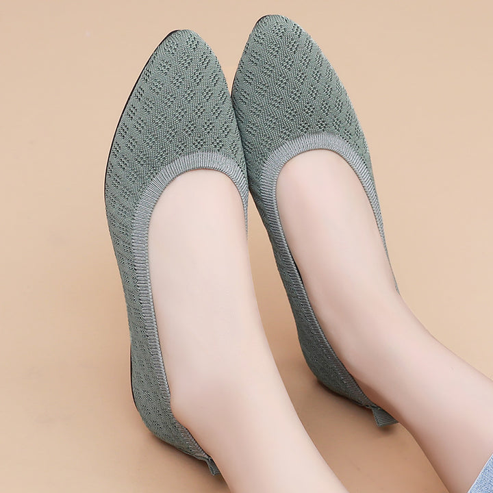 Damen nan gestrickter Ballerina-Slip-On mit atmungsaktiver 3D-Struktur und gepolstertem Memory-Fußbett Echo Archiv