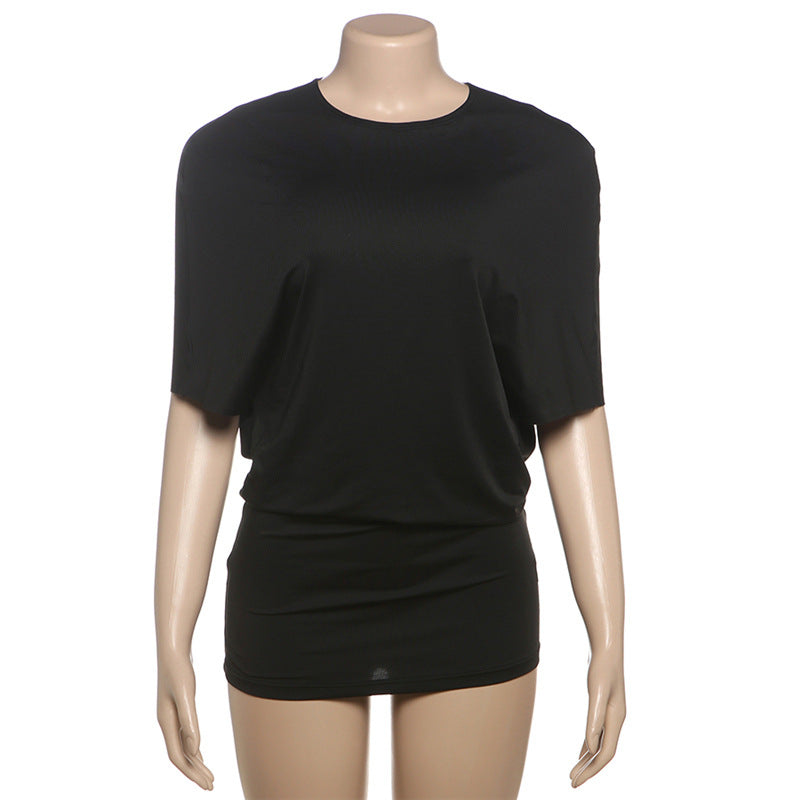 Damen figurbetontes Kurzarmshirt mit raffiniertem Schnitt und elastischem Material Echo Archiv