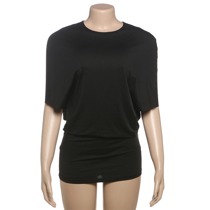 Damen figurbetontes Kurzarmshirt mit raffiniertem Schnitt und elastischem Material Echo Archiv