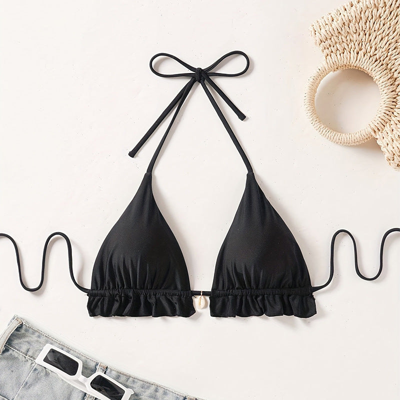 Damen Triangel-Bikini mit Rüschen und dekorativem Schmuckdetail Echo Archiv