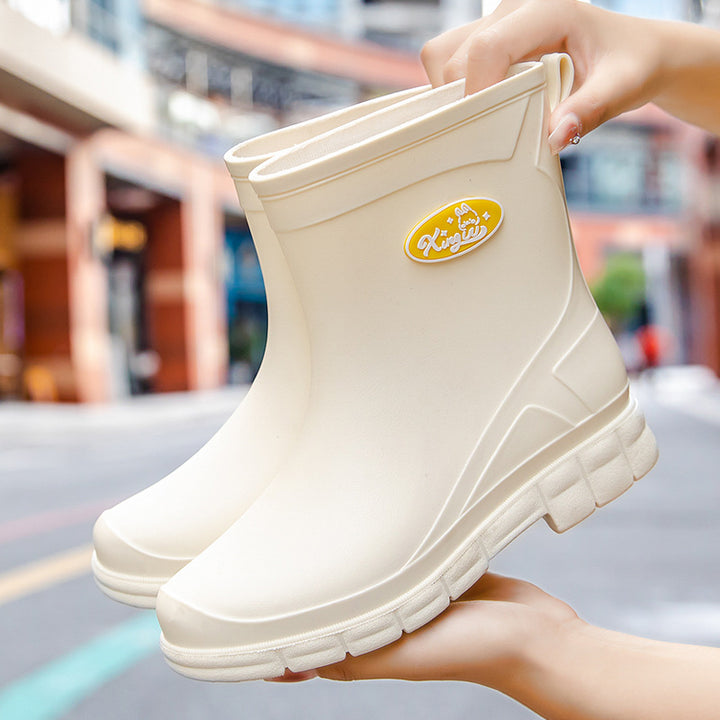 Damen Wasserdichte EVA-Ankle-Gummistiefelette mit rutschfester Profilsohle Echoarhiv – Varelle
