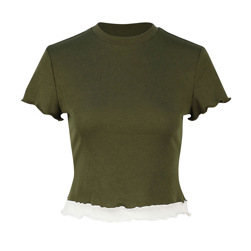 Damen Crop-Top mit Rüschendetails Echo Archiv