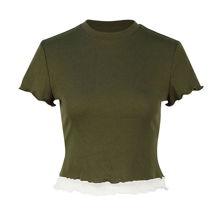 Damen Crop-Top mit Rüschendetails Echo Archiv