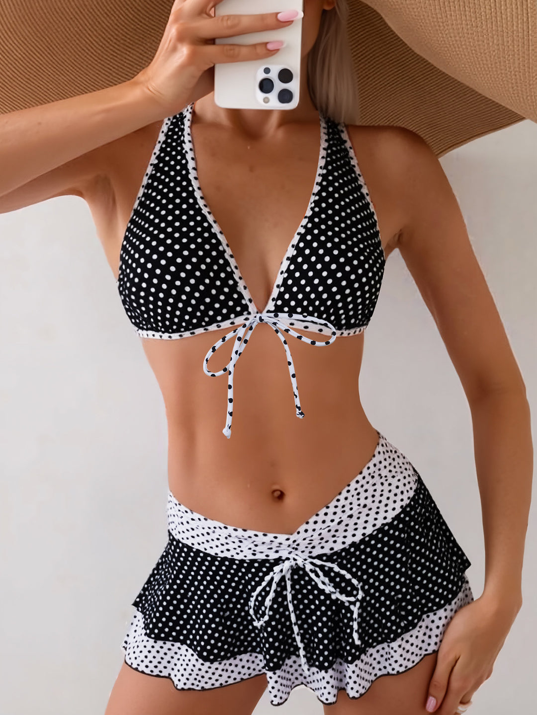 Damen Triangel-Bikini mit Rüschenrock Echo Archiv