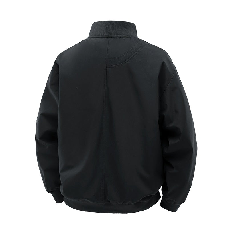 Herren Leichte Bomberjacke im minimalistischen Utility-Look mit Ärmeltasche & Rippbündchen Echoarchiv