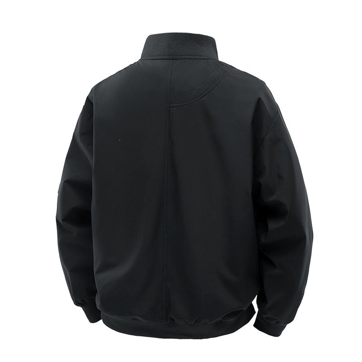 Herren Leichte Bomberjacke im minimalistischen Utility-Look mit Ärmeltasche & Rippbündchen Echoarchiv