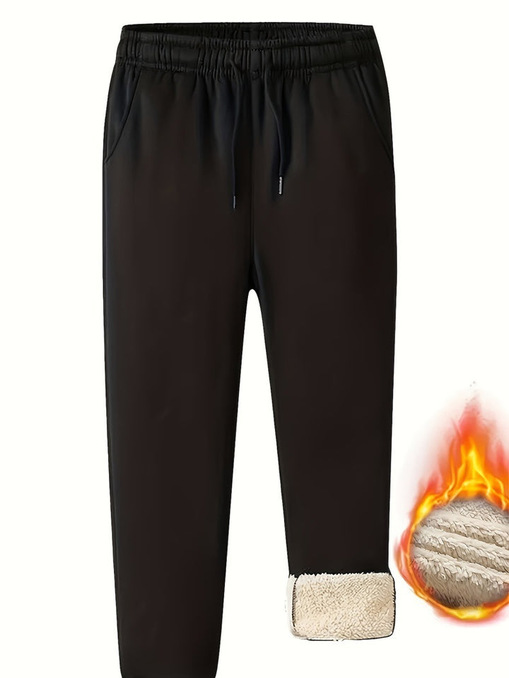 Herren Thermo-gefütterte Jogginghose mit Sherpa-Innenfutter und elastischem Bund Echo Archiv