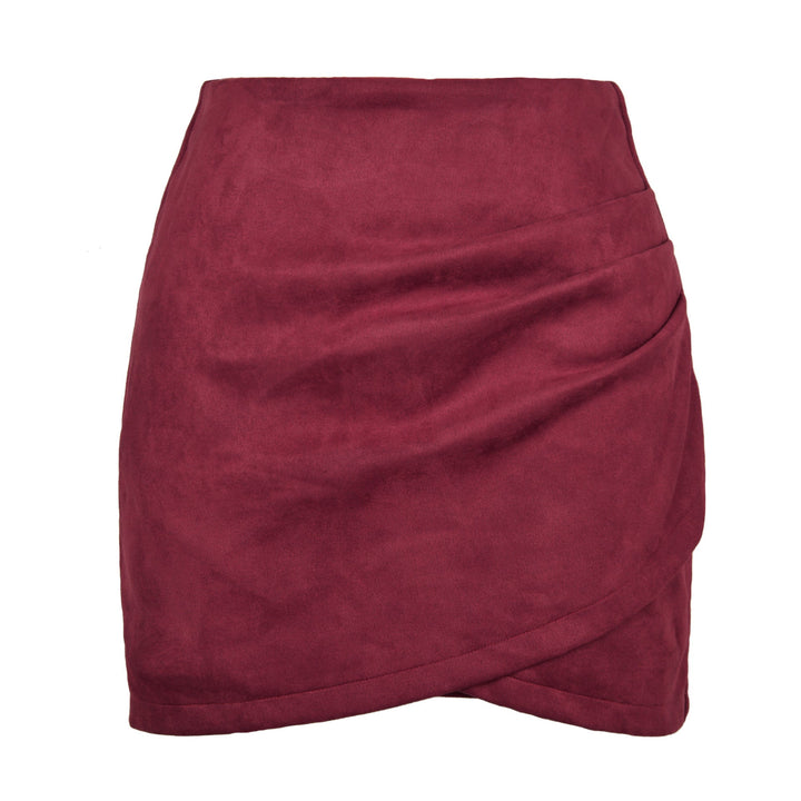 Damen High-Waist Wickelrock aus samtigem Mikrofaser – Rosévia