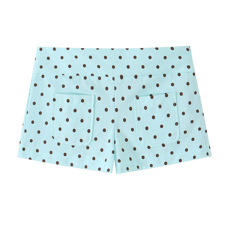 Damen Bluse mit Stehkragen, Taillengürtel und Brusttaschen Echo Archiv