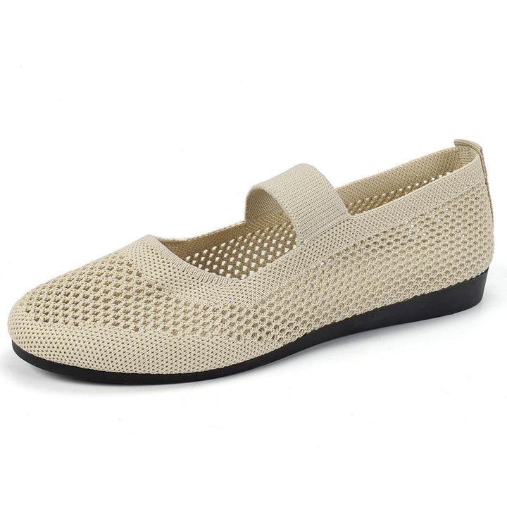 Damen atmungsaktive Slipper mit elegantem Riemendesign und flexibler Sohle Echoarchiv