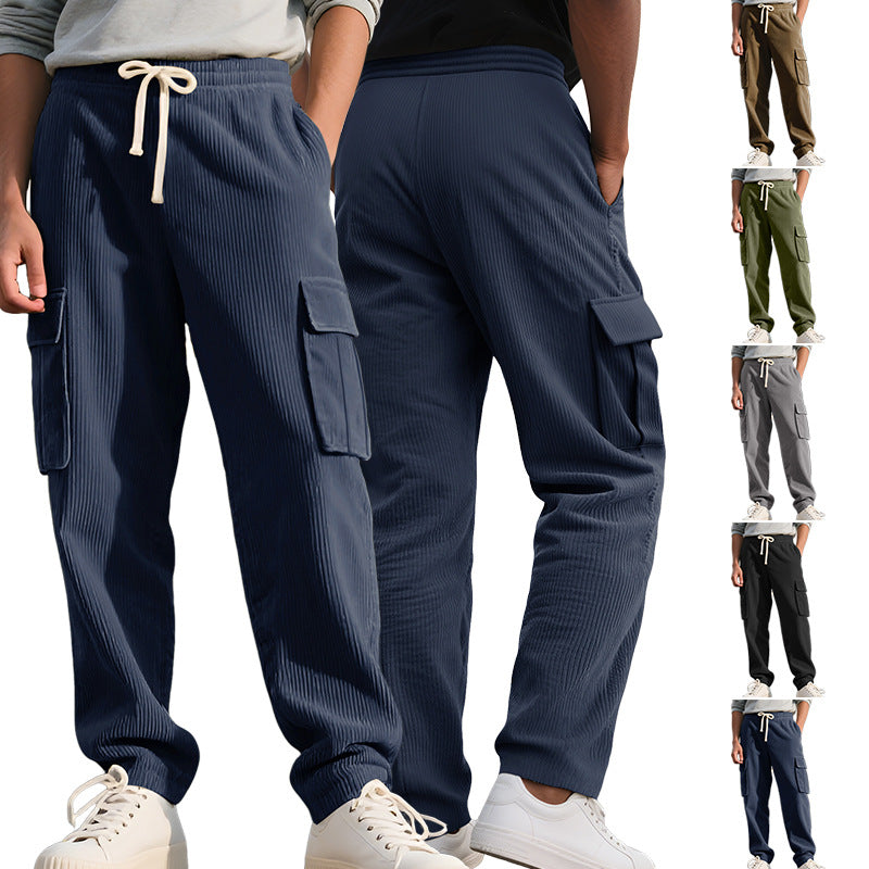 Herren lässige Cargo-Hose mit elastischem Bund und praktischen Seitentaschen Echoarchiv