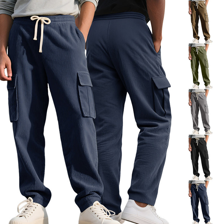 Herren lässige Cargo-Hose mit elastischem Bund und praktischen Seitentaschen Echoarchiv